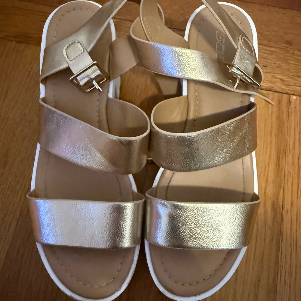 Gold Strappy Sandals